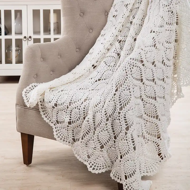 Pineapple Delight Throw Blanket Crochet Pattern - Digital Download Editor’s Pick