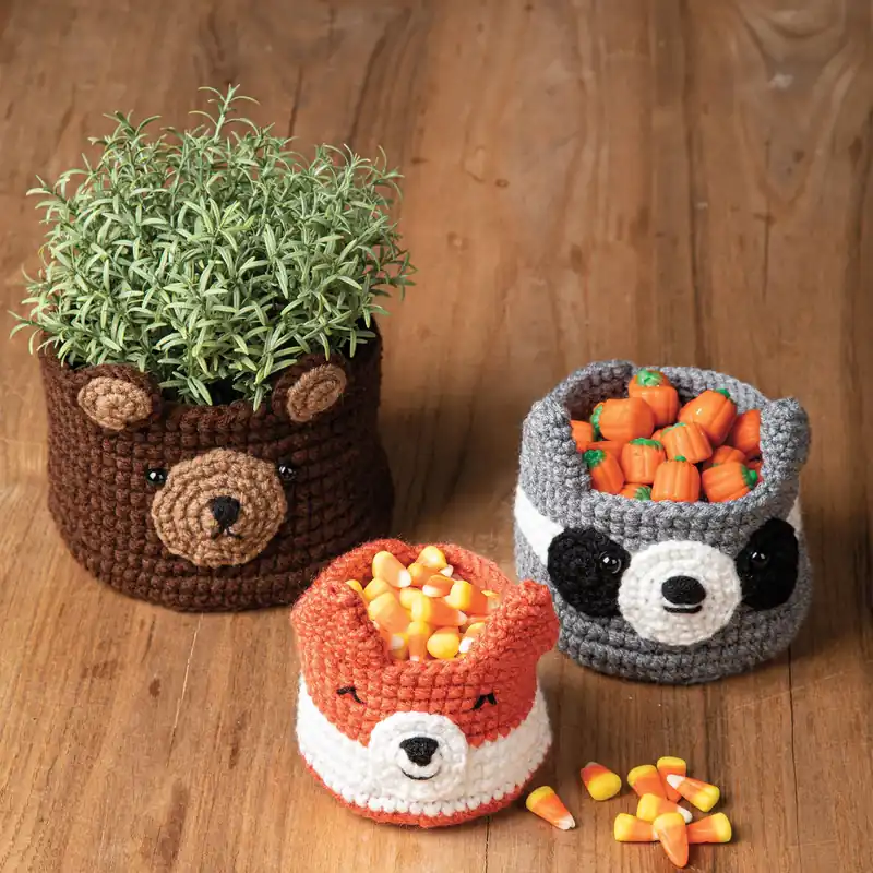 Fall Forest Nesting Bowls Crochet Pattern - Digital Download High Quality