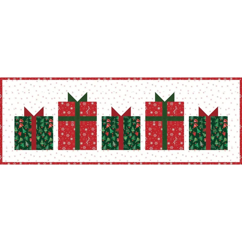 Christmas Present Table Runner Quilt Pattern - Digital Download Next Day Delivery