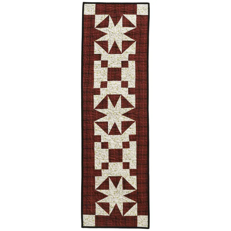 Premium Plaid Tidings Table Runner Quilt Pattern - Digital Download
