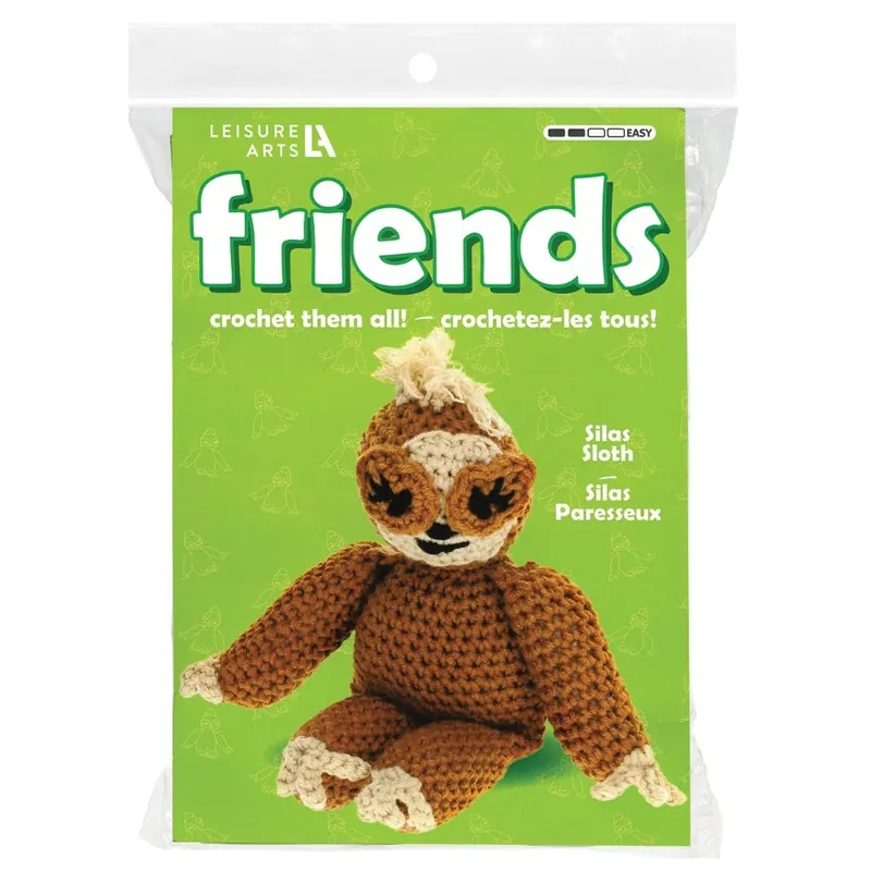 Weekend Sale Leisure Arts Crochet Friend Kit Silas Sloth