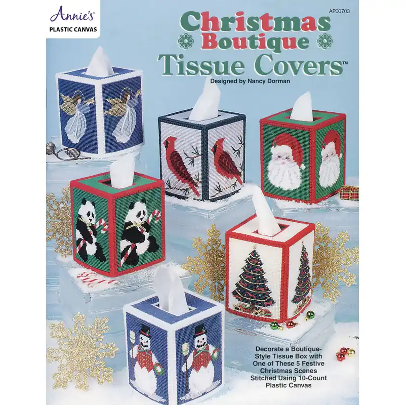 Final Sale Christmas Boutique Tissue Covers Plastic Canvas Patterns - Digital Download
