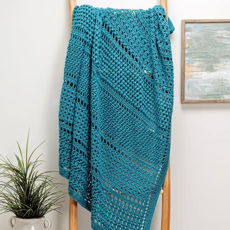 Melange Sampler Throw Blanket Crochet Pattern - Digital Download Warranty Included