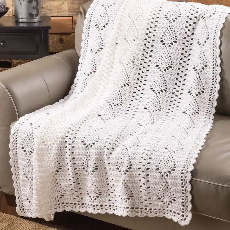 Buy Direct Pineapple Panels Throw Blanket Crochet Kit