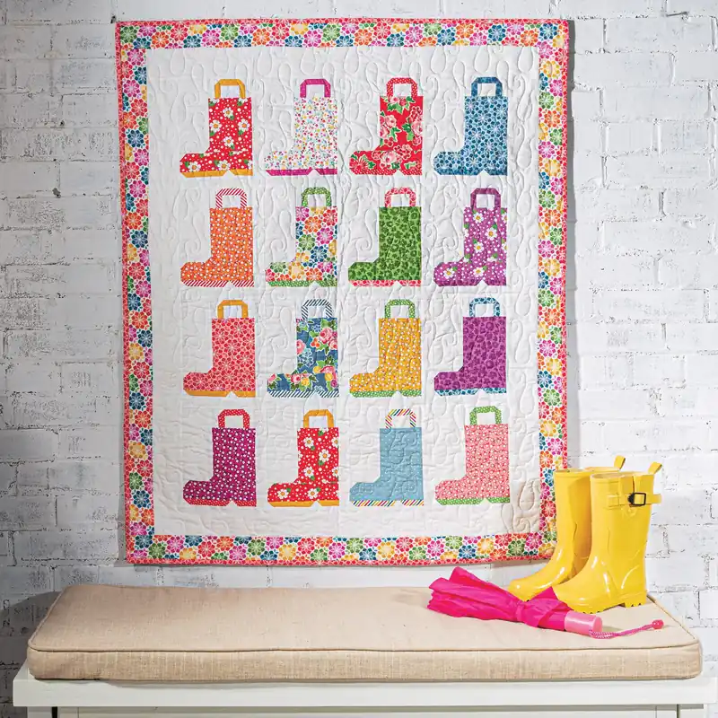 Grab Now Let's Go Puddling Quilt Pattern - Digital Download