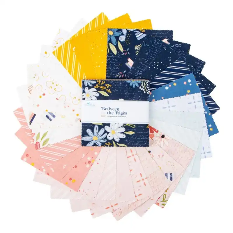 Between the Pages 5" Square Fabric Charm Pack 42 Count Super Sale