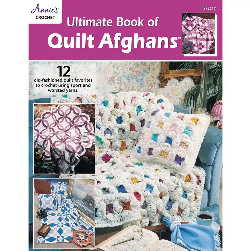 Authentic Ultimate Book of Quilt Afghans Crochet Pattern Book - Digital Download