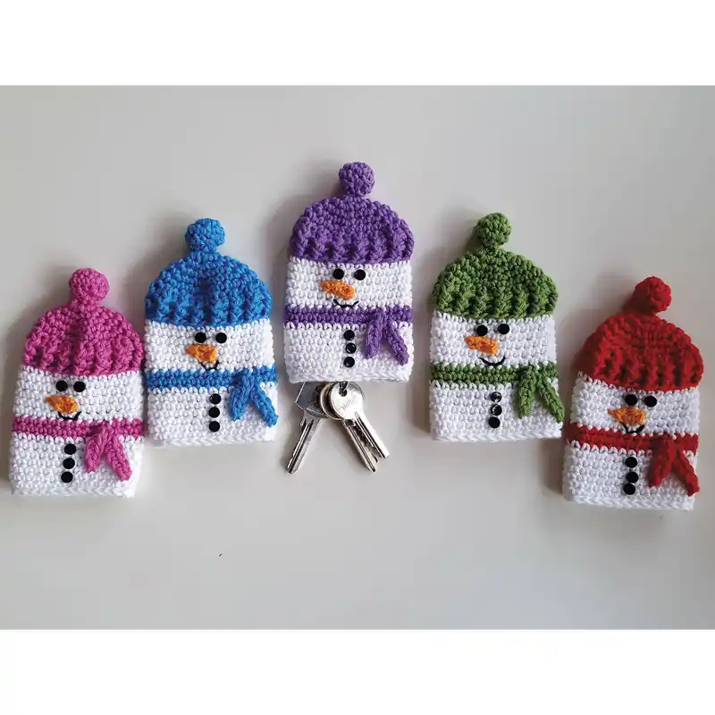 Snowman Key Cosy Crochet Pattern - Digital Download Warranty Included