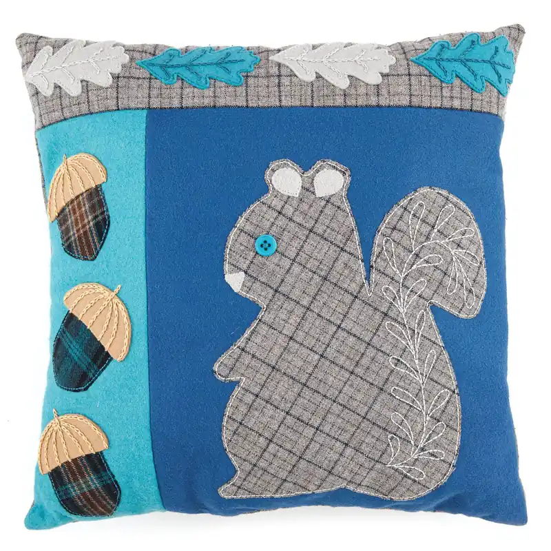 Top Rated Plaid Squirrel Pillow Quilt Pattern - Digital Download