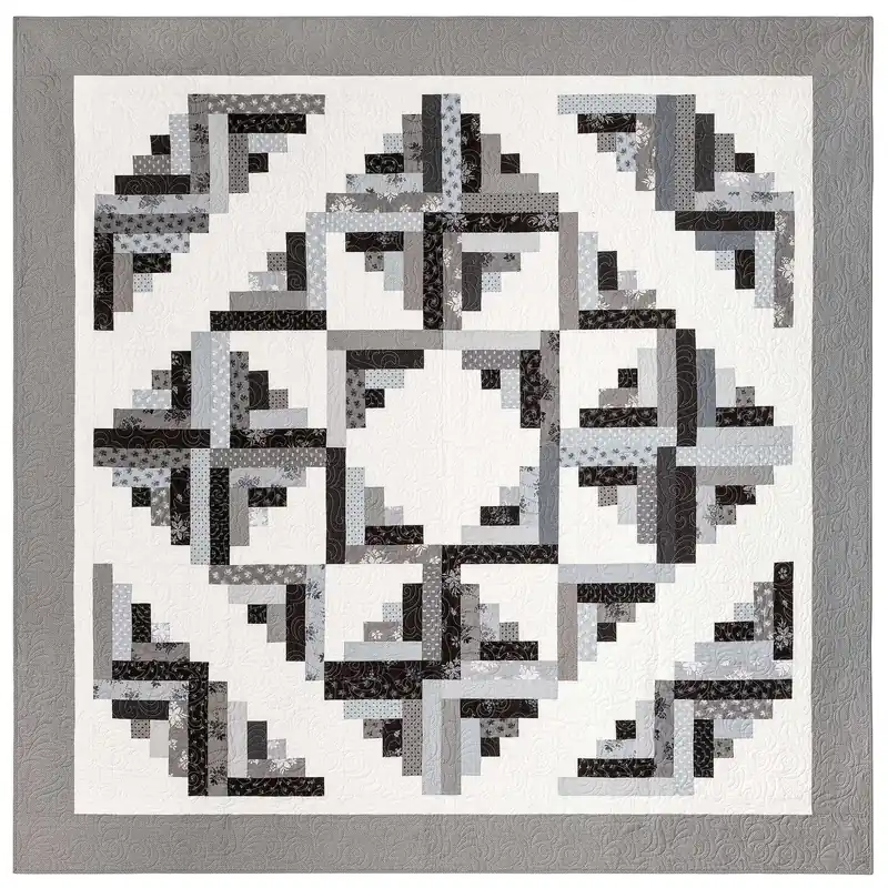 Price Cut Stately Star Cabin Quilt Pattern - Digital Download