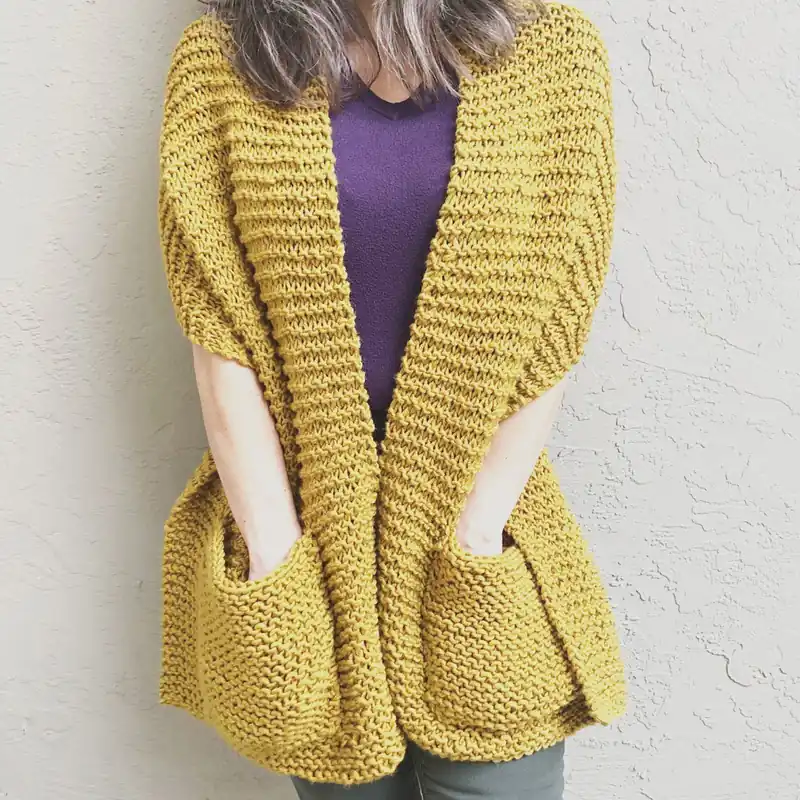 Glana Pocket Shawl Knit Pattern - Digital Download Popular