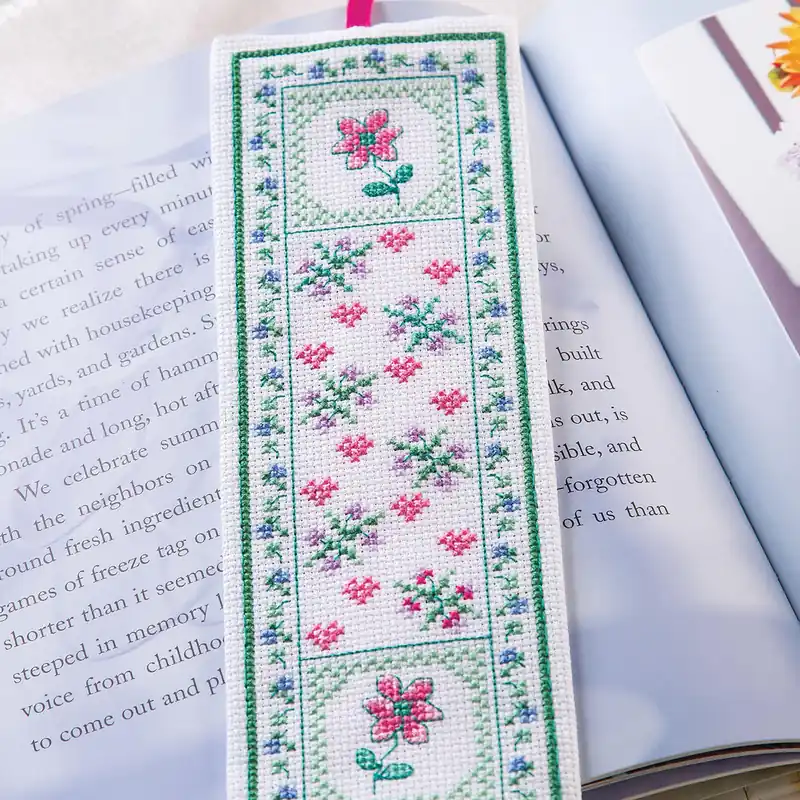 Money Back Guarantee Flower Bookmark Cross-Stitch Pattern - Digital Download