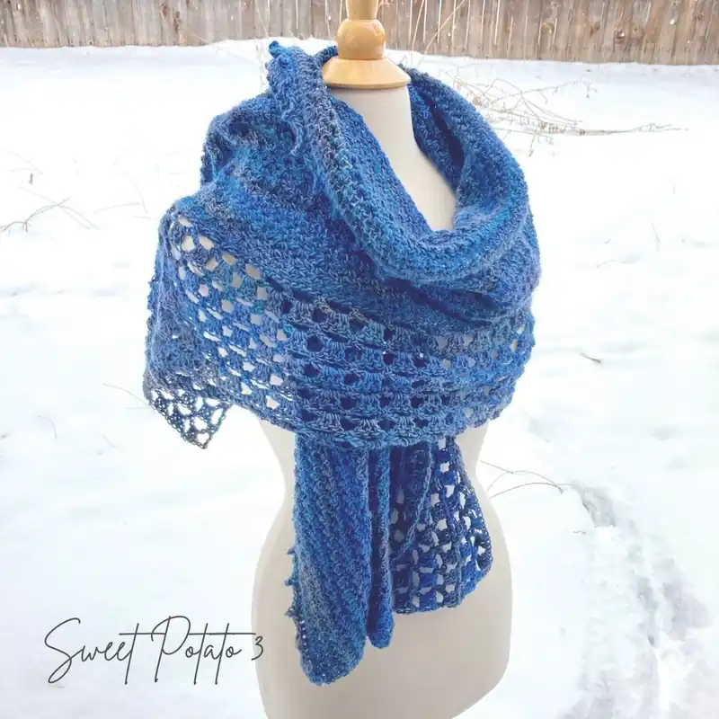 Limited Edition Deep Waters Prayer Shawl Crochet Pattern - Digital Download