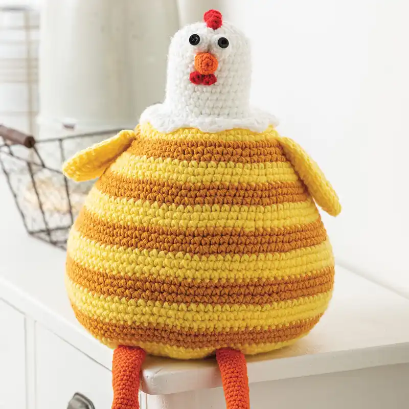 Modern Chantal the Fat Chicken Amigurumi Crochet Pattern - Digital Download