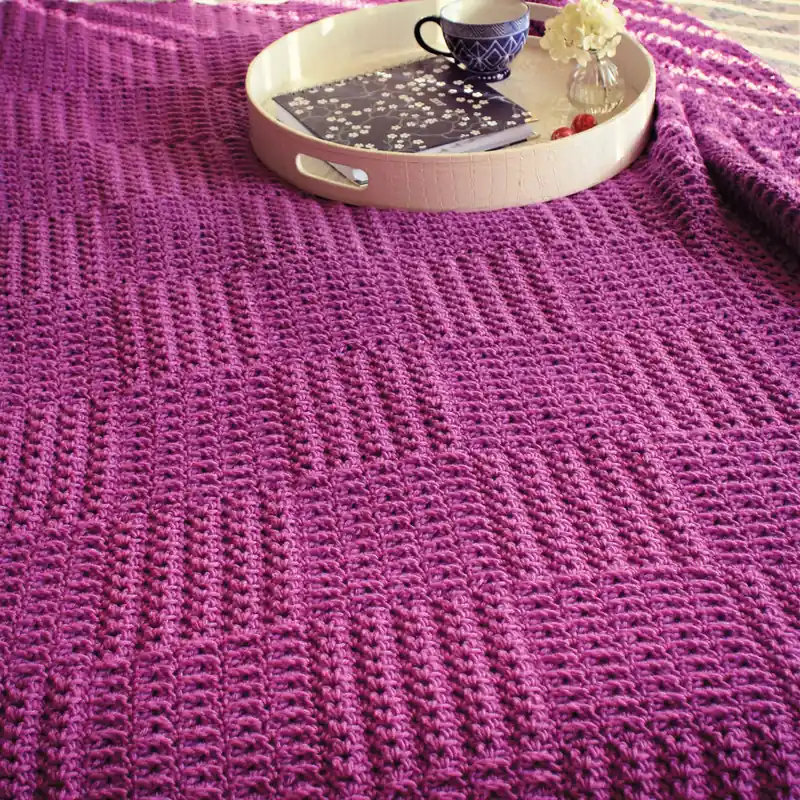 Wild Orchid Throw Blanket Crochet Pattern - Digital Download Direct From Manufacturer