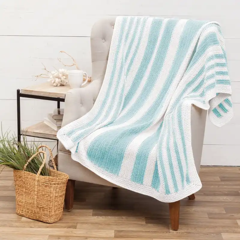 Bulk Order By The Sea Throw Blanket Crochet Kit Harbor Mist