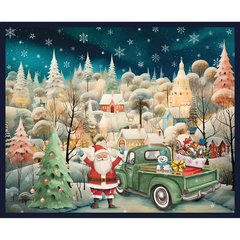 Money Back Guarantee Comfort & Joy Fabric Panel 36" x 45"