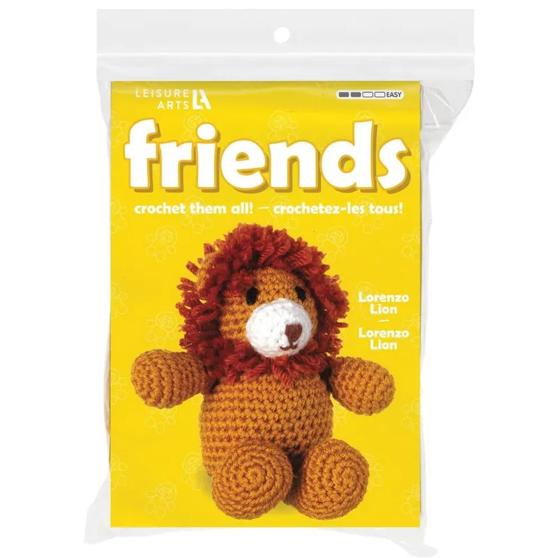Leisure Arts Crochet Friend Kit Lorenzo Lion Secure Checkout