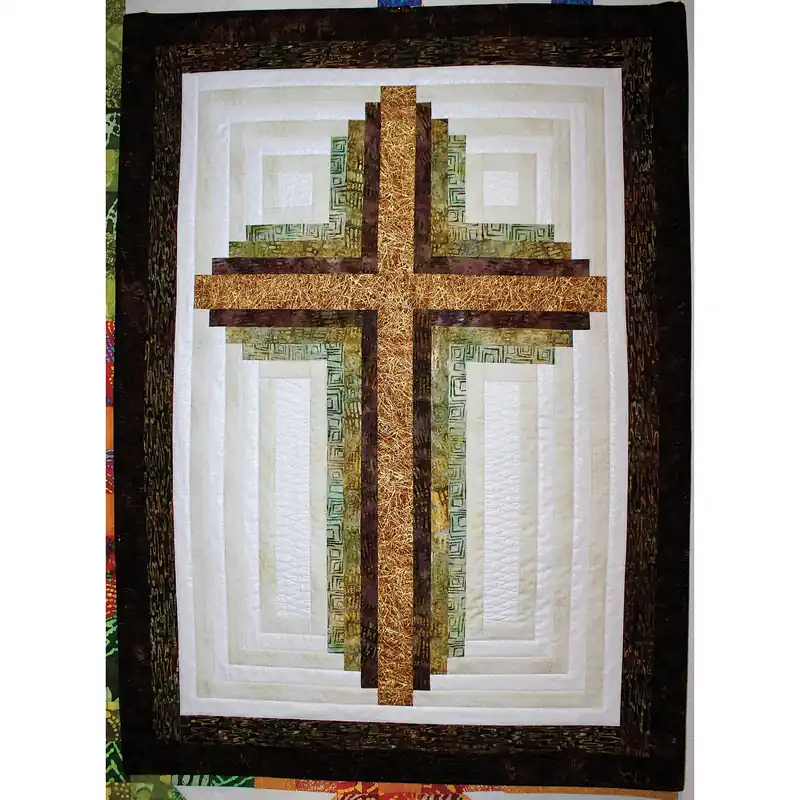 Buy Today Log Cabin Christian Cross Wall Hanging Pattern - Digital Download