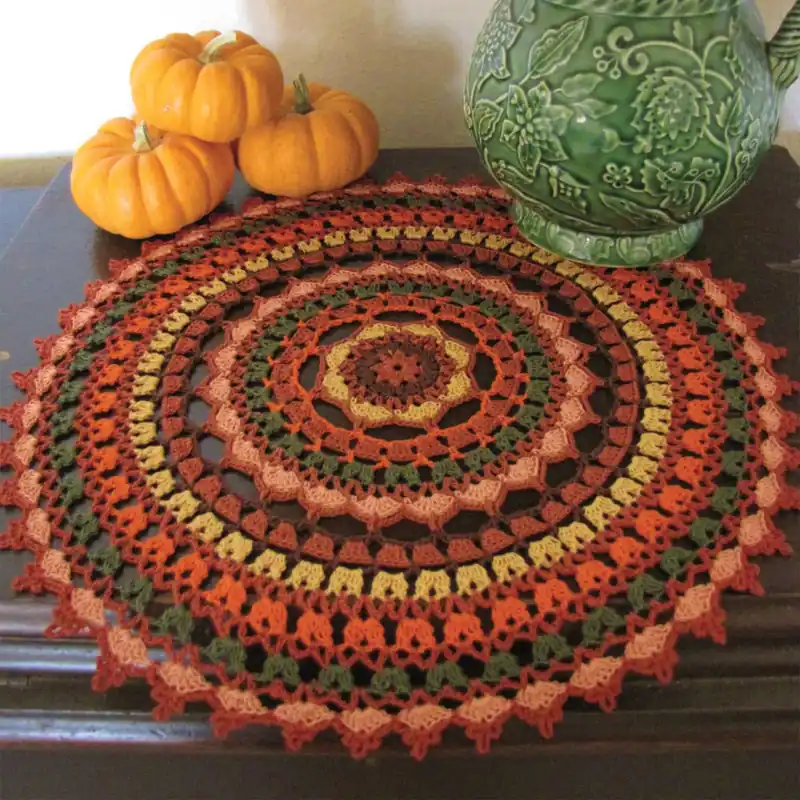 Autumn Spice Doily Crochet Pattern - Digital Download Last Chance