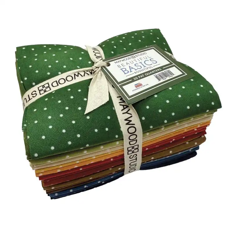 Professional Grade Beautiful Basics Bountiful 18" x 24" Fabric Fat Quarter Pack 20 Count