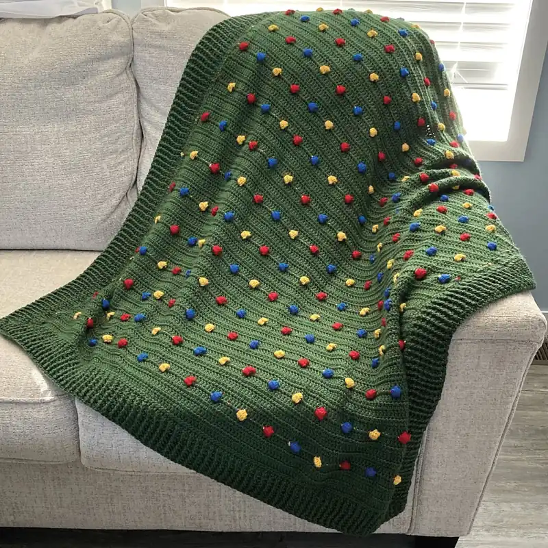 Festive Light Throw Blanket Crochet Pattern - Digital Download Buy Today