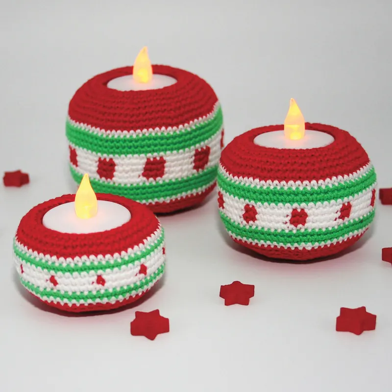 Deal Holiday Tea Light Holders Crochet Pattern - Digital Download