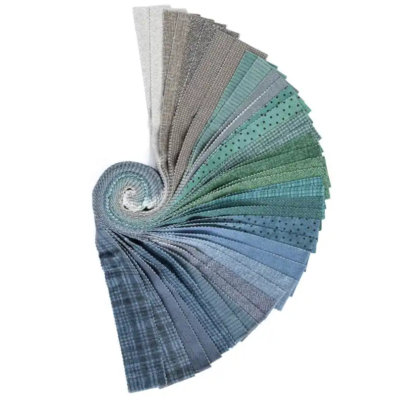 Authentic Stormy Seas Woolies Flannel 2.5" Fabric Strip Pack 40 Count