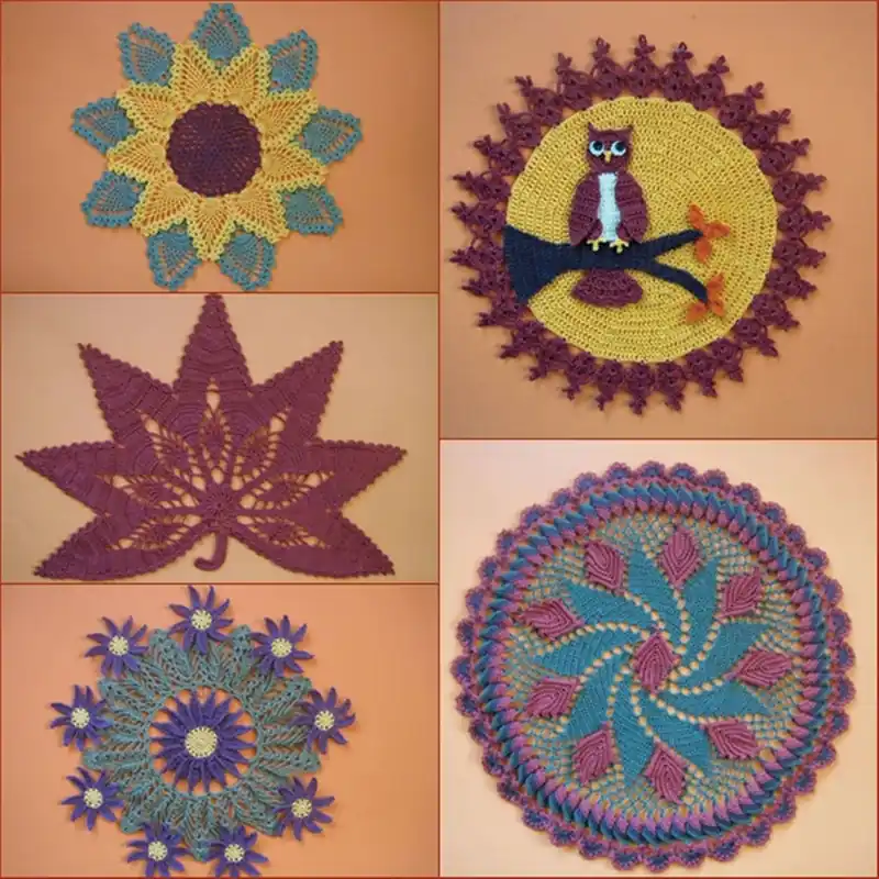 Autumn Lace Doilies Crochet Pattern - Digital Download Mega Sale