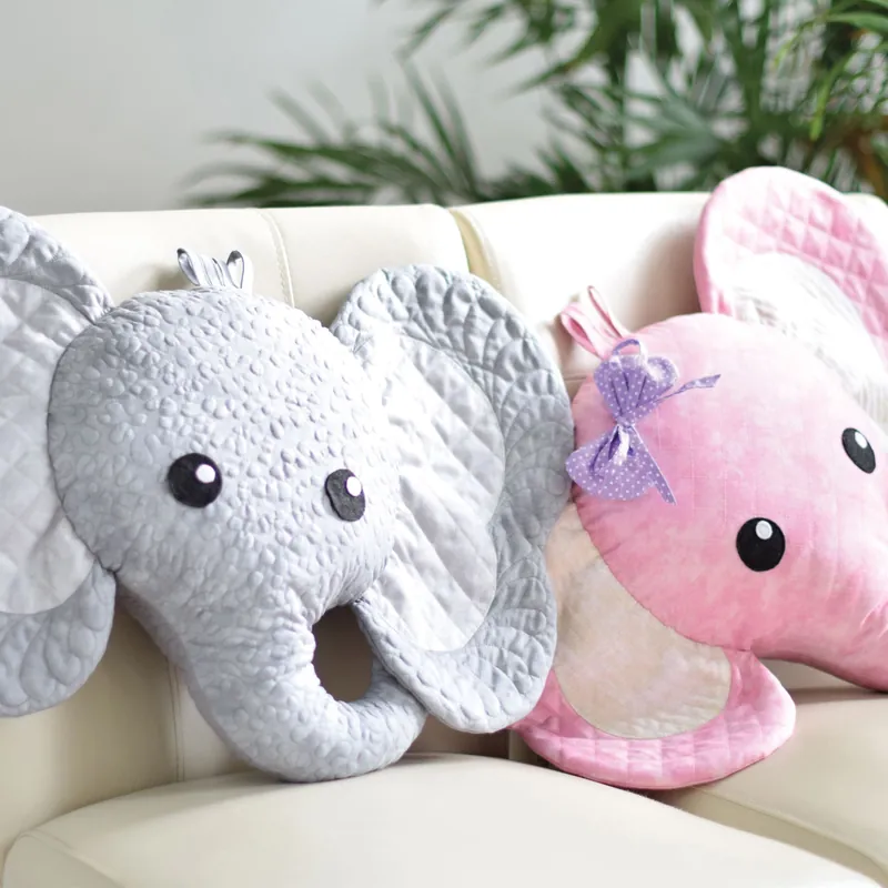 Free Shipping Josefina & Jeffery Elephant Pillow Quilt Pattern - Digital Download