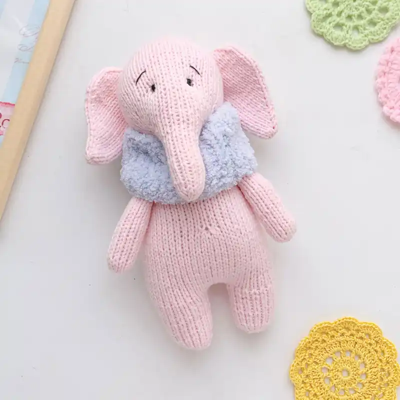 Pink Elephant Knit Pattern - Digital Download High Quality