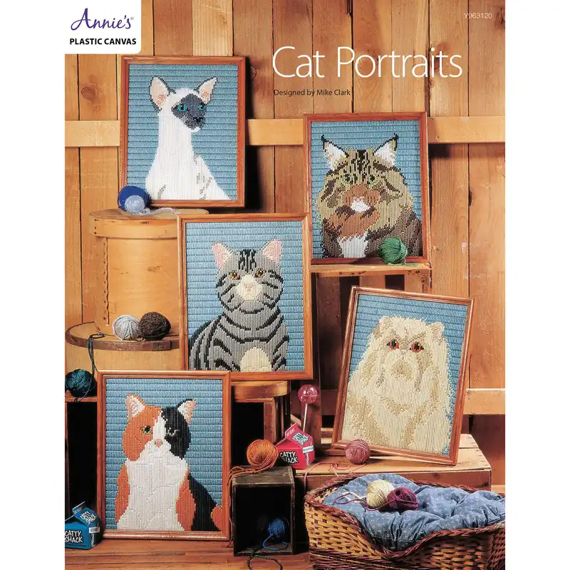 Hot Deal Cat Portraits Plastic Canvas Patterns - Digital Download