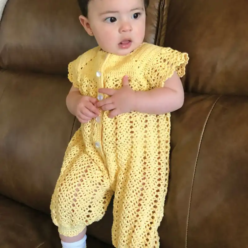 Baby Girl Romper Crochet Pattern - Digital Download Discount
