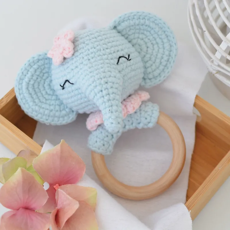 Limited Edition Elephant Teething Ring Amigurumi Crochet Pattern - Digital Download