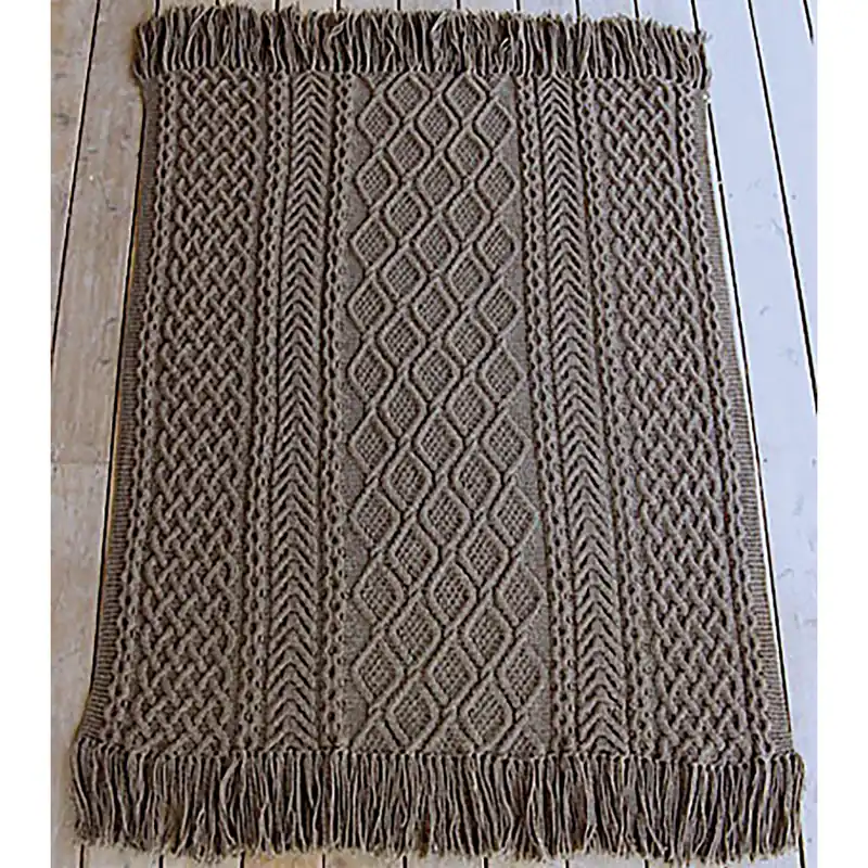 Fireside Aran Afghan Knit Pattern - Digital Download Exclusive