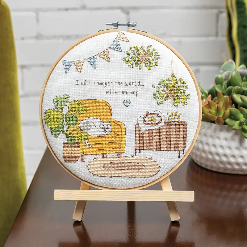 Catnap Cross-Stitch Kit High Quality