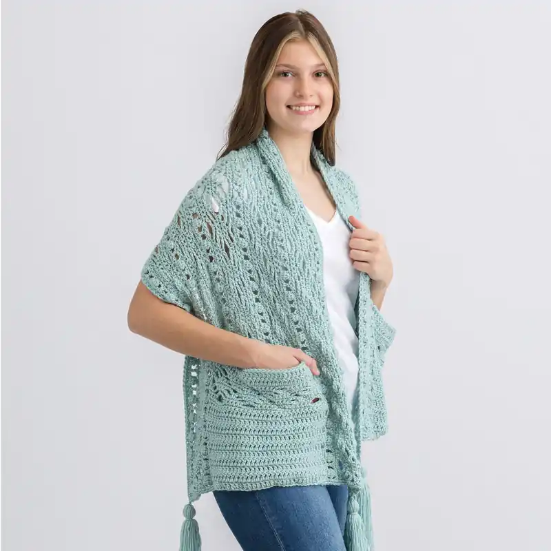 ANNIE'S SIGNATURE DESIGNS: Lace Pocket Shawl Crochet Pattern - Digital Download Special Offer