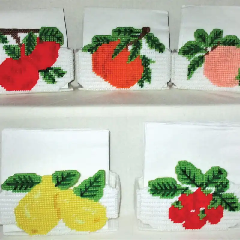 Fruit of The Day Napkin Holder Plastic Canvas Patterns - Digital Download Limited Time