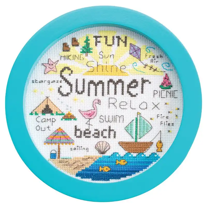 Fun in the Sun Cross-Stitch Pattern - Digital Download Instant Buy