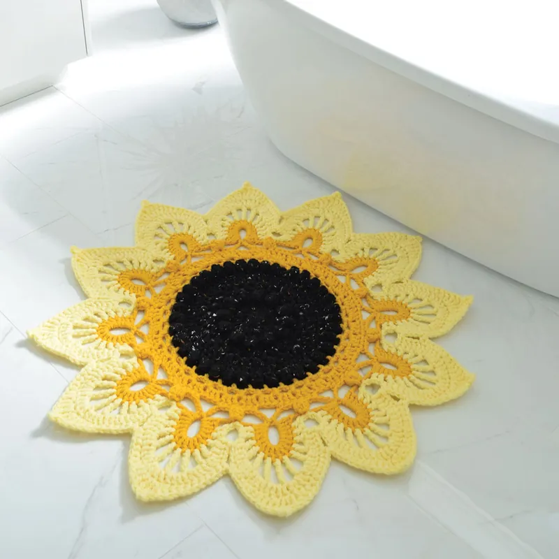 Weekend Sale Sunflower Power Rug Crochet Pattern - Digital Download