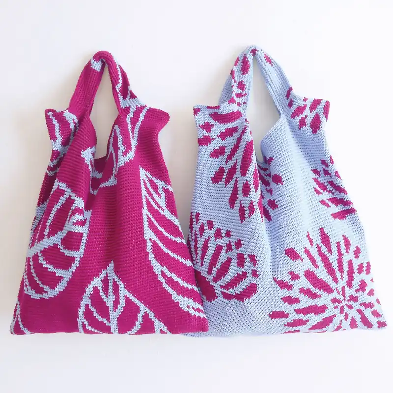 High Quality Dahlias and Leaves Bag Crochet Pattern - Digital Download