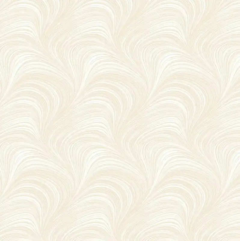 Clearance Wide Wave Texture 108" x 108" Wide Back Fabric Cream