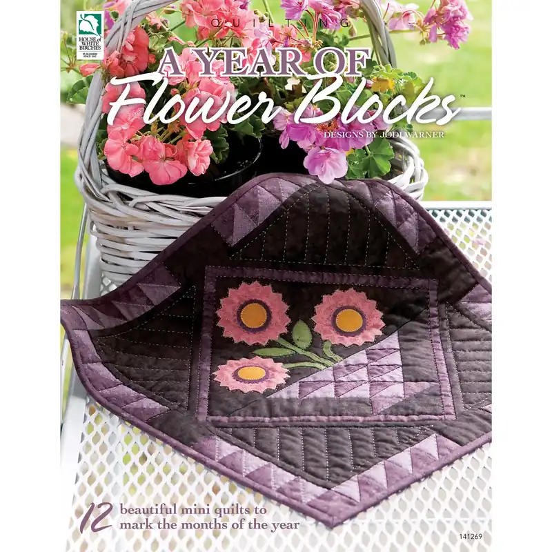 Genuine A Year of Flower Blocks Quilt Pattern Book - Digital Download