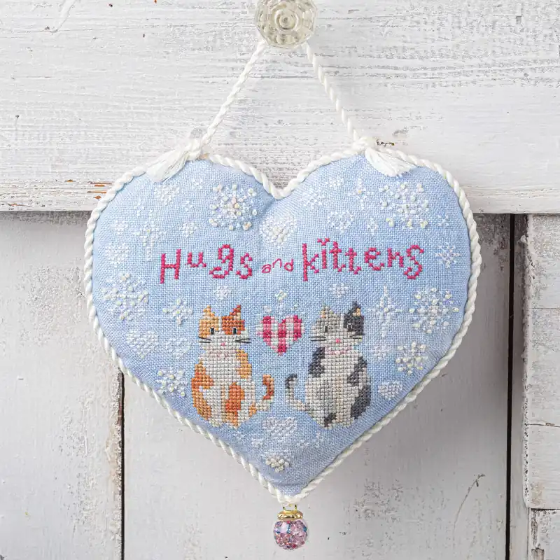Sale Hugs and Kittens Cross-Stitch Pattern - Digital Download