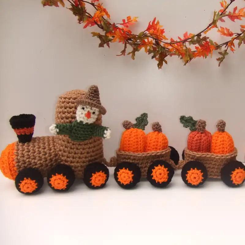 The Pumpkin Express Amigurumi Crochet Pattern - Digital Download Hassle-Free Returns