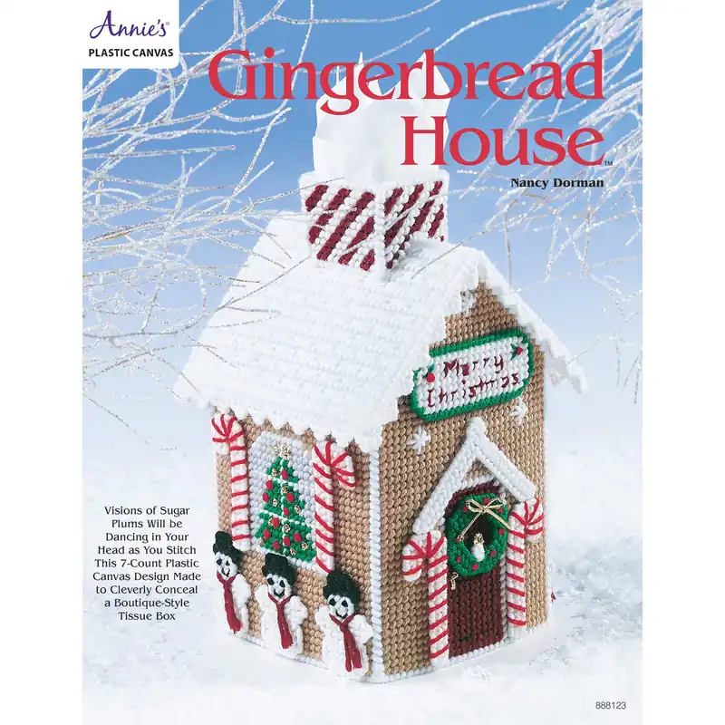 Luxury Gingerbread House Plastic Canvas Pattern - Digital Download