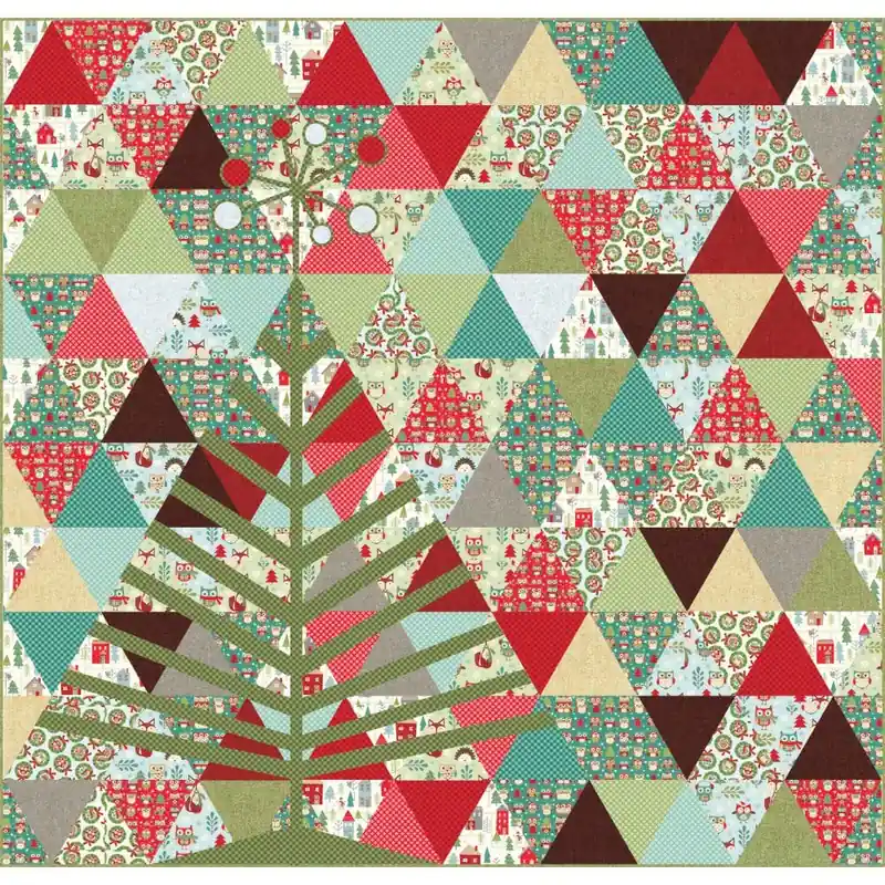 Owl Be Home for Christmas Tinsel Tree Quilt Kit Budget