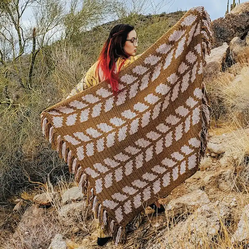 The Wheat Throw Blanket Crochet Pattern - Digital Download Trending
