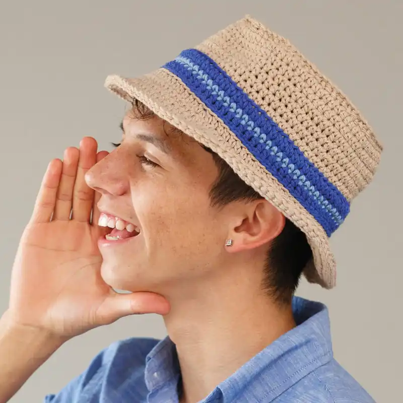 Fan Favorite ANNIE'S SIGNATURE DESIGNS: Cabana Boy Hat Crochet Pattern - Digital Download