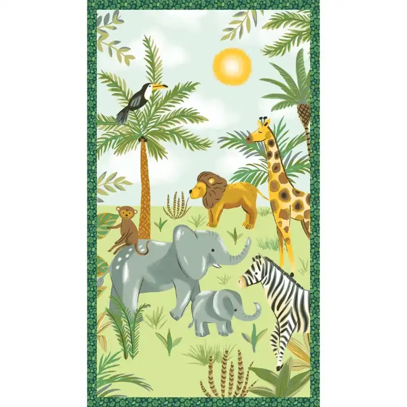 Limited Edition King of the Jungle Fabric Panel 24" x 44"